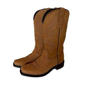 Masterson Boot Co. Cowboy Work Boots, Square Toe, Non Slip Sole NEW SZ 7.5 Women